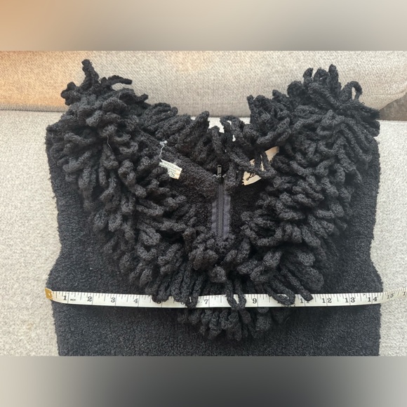 Vintage Elegant Black Sleeveless Hand knitted Wool Dress - Picture 8 of 8